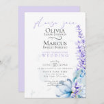 Wedding | Watercolor Lavender - Dusty Blue Florals Invitation