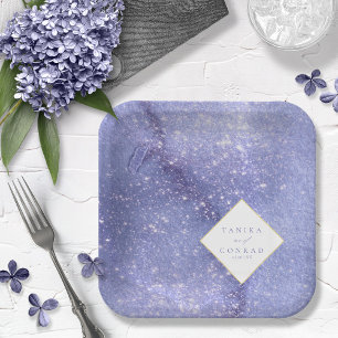 Wedding Watercolor Names Peri ID954 Paper Plates