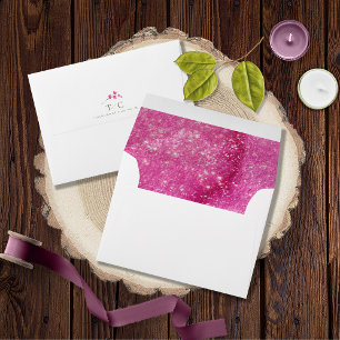 Wedding Watercolor Texture Fuchsia ID954  Envelope