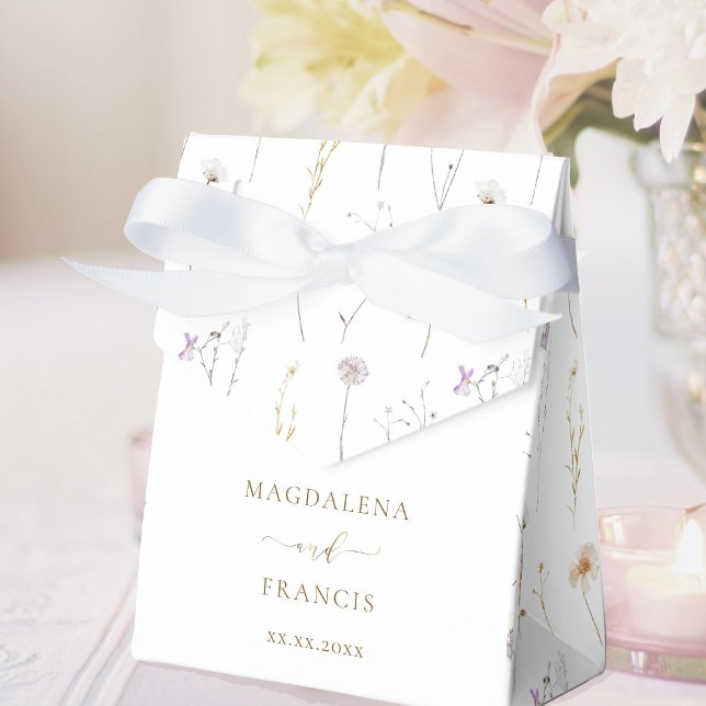 wedding watercolor wildflowers favor box (Creator Uploaded)