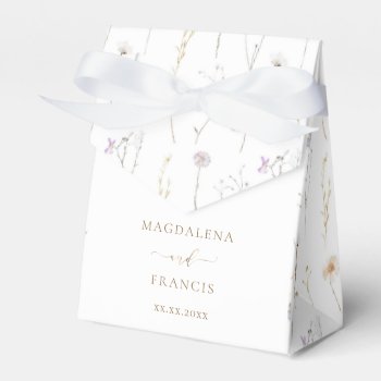 Wedding Watercolor Wildflowers Favor Box by amoredesign at Zazzle