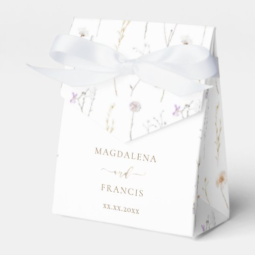 wedding watercolor wildflowers favor box