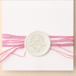 Wedding Wax Seal Sticker Dragonflies Heart