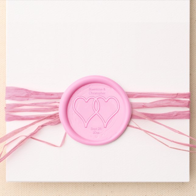 Wedding Wax Seal Sticker Hearts (Front)