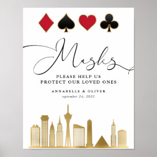 Wedding Wear A Mask Las Vegas Destination Poster