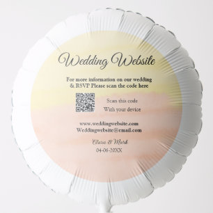 Wedding website add Q R code scan add name date ye Balloon