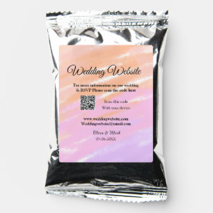 Wedding website add Q R code scan add name date ye Coffee Drink Mix