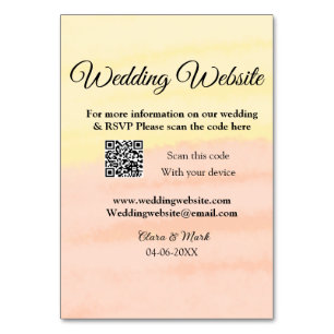 Wedding website add Q R code scan add name date ye Table Number