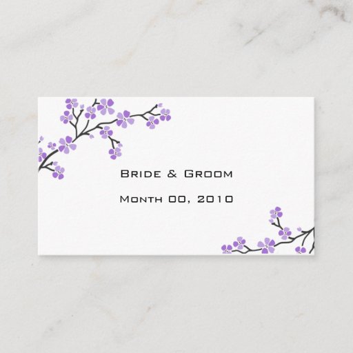 Customizable Wedding Website business cards