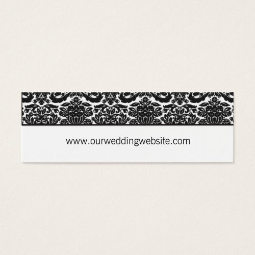 Wedding website card - damask accent business cards