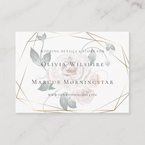 Wedding Website Card   Dusty Rose Watercolor