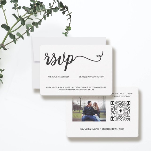 Wedding website card QR code Custom Photo reserved (Creator Uploaded)