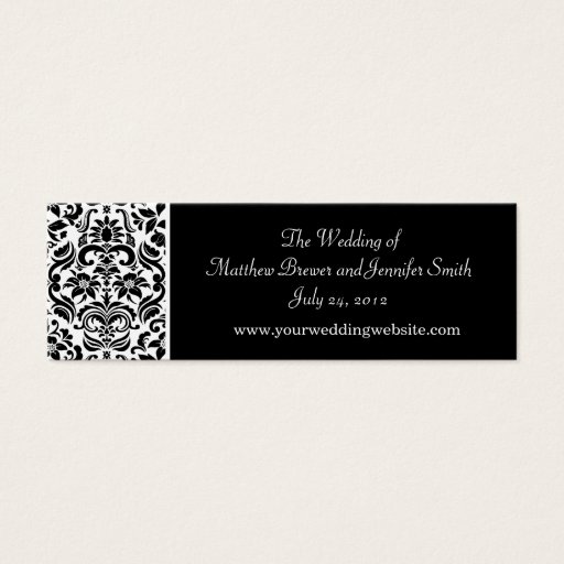 Customizable Wedding Website Information Cards Business Card