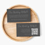 Wedding Website | Charcoal Gray RSVP QR Code Enclosure Card