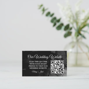 Wedding Website Elegant Chic RSVP QR Code Enclos Enclosure Card