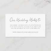 Wedding Website | Elegant Chic RSVP QR Code Enclosure Card (Front)
