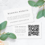 Wedding Website | Elegant Chic RSVP QR Code Enclosure Card