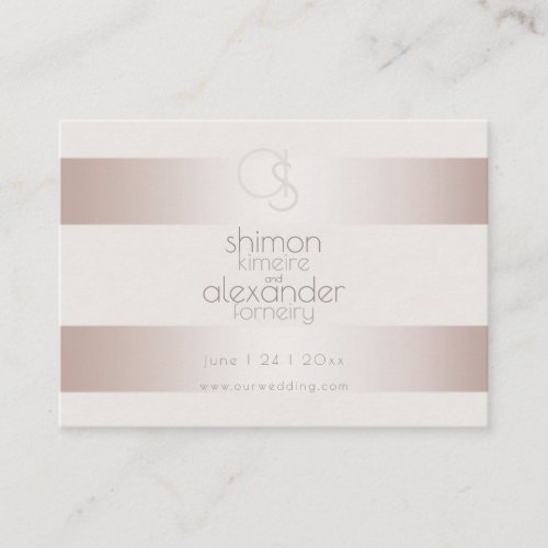 Wedding Website   Elegant Modern Blush Pearl Business Card