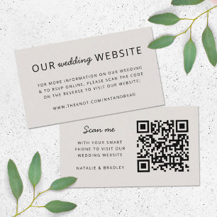 Wedding Website Enclosure Card QR Code Insert