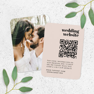 Wedding Website Enclosure Card Retro RSVP Insert