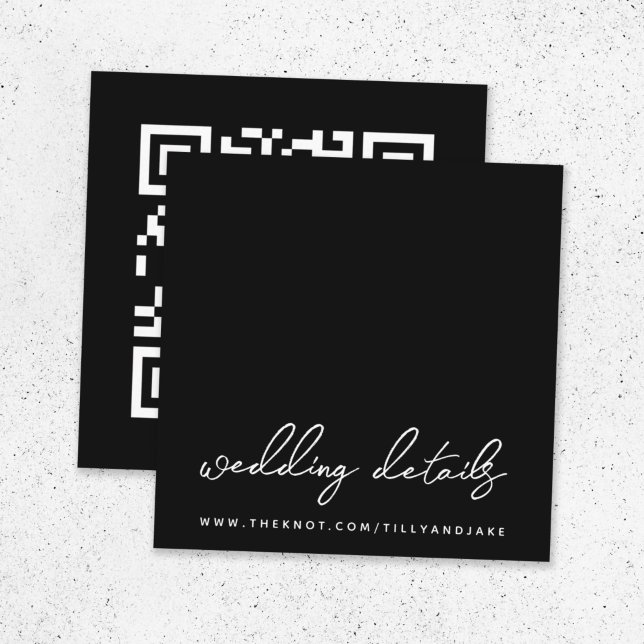 Wedding Website Enclosure Card | Scannable QR Code (Direct guests seamlessly to your wedding website using this smart minimal enclosure card)