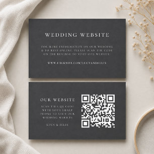 Wedding Website Enclosure Card Smart RSVP Insert