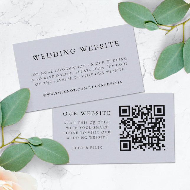 Wedding Website Enclosure Card | Smart RSVP Insert (Direct guests seamlessly to your wedding website using this smart scannable enclosure card)