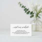 Wedding Website Insert Card - Classic Script (Standing Front)