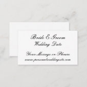 Wedding Website Insert Card for Invitations (Front/Back)