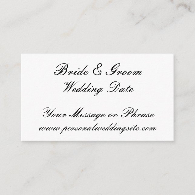 Wedding Website Insert Card for Invitations (Front)