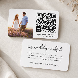 Wedding Website Insert Card QR Code Online RSVP