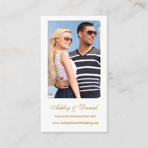 Wedding Website Insert Card with Photo