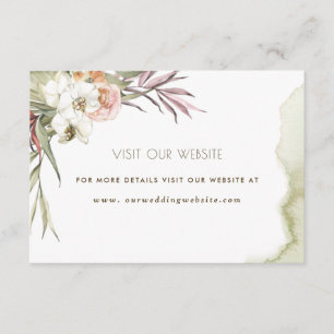 Wedding Website or Details Palm Leaves Enclosure Card