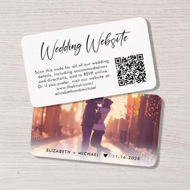 Wedding Website Photo QR Code Enclosure Card (Creator Uploaded)