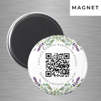 Wedding website QR code details rsvp lavender