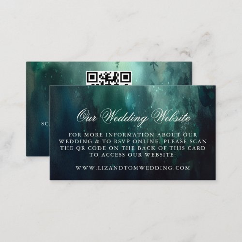 Wedding Website QR Code Enchanted Forest Wedding Enclosure Card