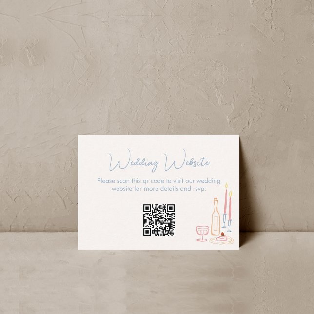 Wedding Website QR Code Enclosure Card (Creator Uploaded)