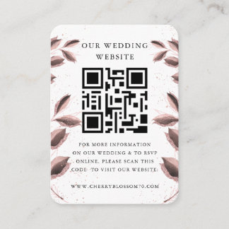 Wedding Website | QR Code Minimalist Photo RSVP En Enclosure Card