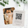 Wedding Website | QR Code Minimalist Photo RSVP Enclosure Card