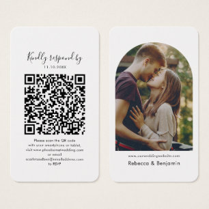Wedding Website QR Code Photo RSVP Enclosure Card