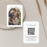 Wedding Website QR Code Photo RSVP Enclosure Card