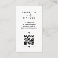 Wedding Website QR Code - Registry Details RSVP