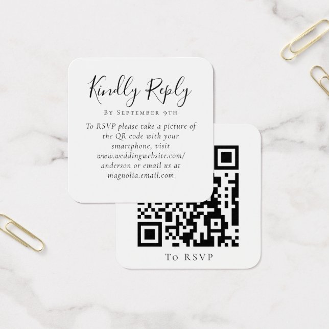Wedding Website QR Code RSVP (Office)