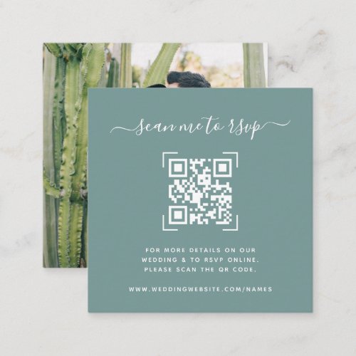 Wedding Website  QR Code Scan Photo   Enclosure Card