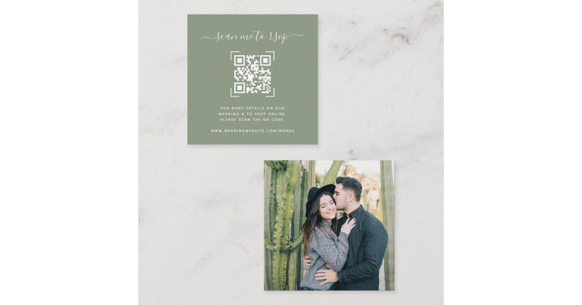 Wedding Website QR Code Scan Photo Enclosure Card Zazzle Wedding website qr code scan photo enclosure card zazzle