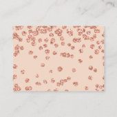 Wedding Website Rose Gold Glitter Confetti Blush Enclosure Card (Back)