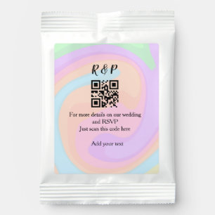 Wedding website rsvp q r code add name text margarita drink mix