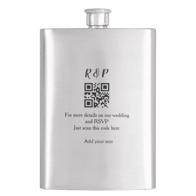 Wedding website rsvp q r code add name text thr flask (Front)
