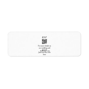 Wedding website rsvp q r code add name text thr label