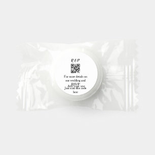 Wedding website rsvp q r code add name text thr life saver® mints